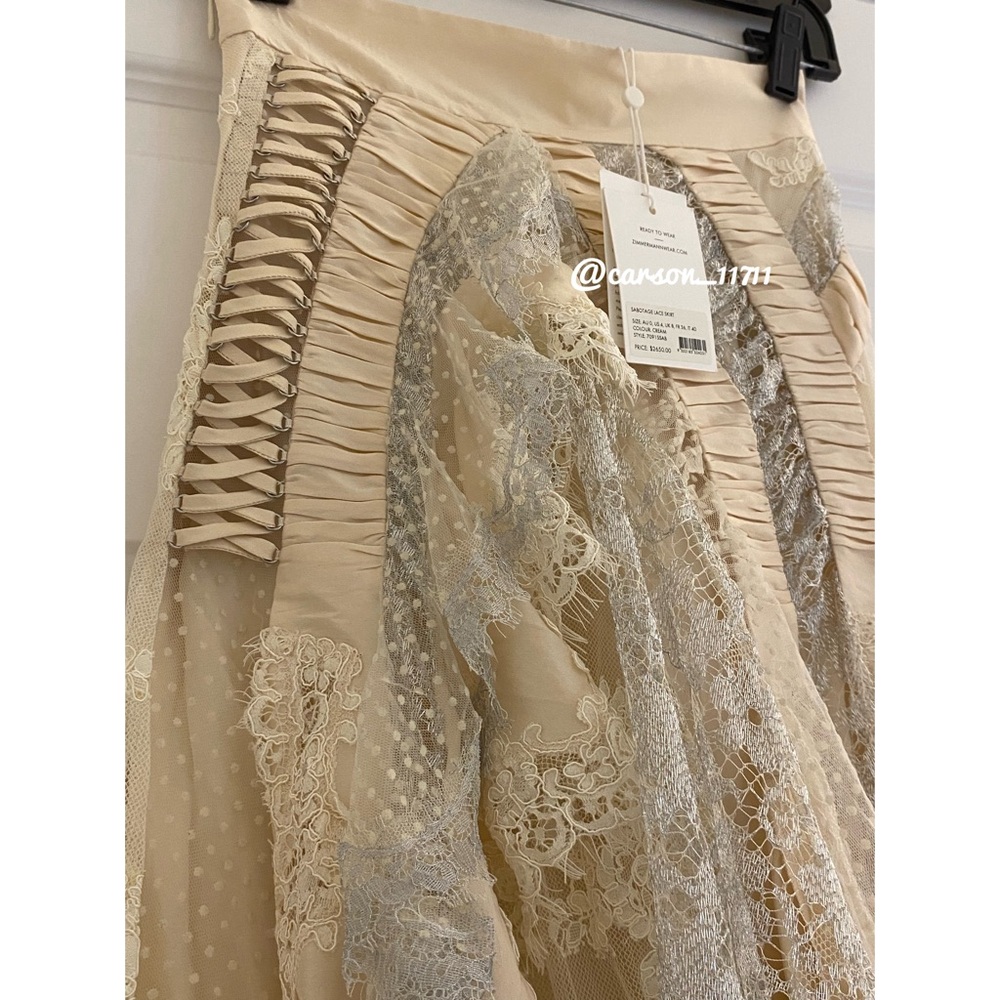 Zimmermann Sabotage Tiered Ruffle Lace Skirt 0 - Picture 5 of 13